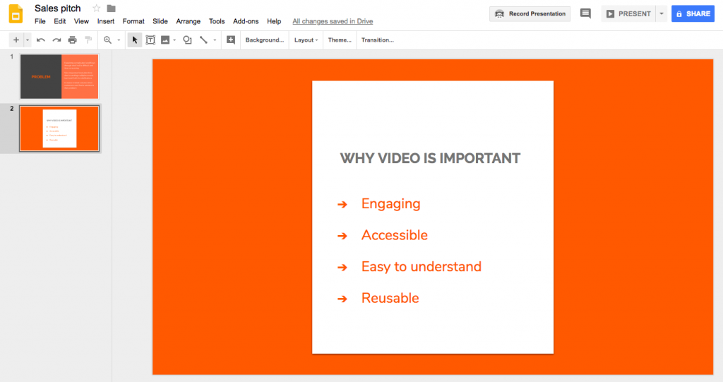 Google slides(share) - videos in digital marketing agencies