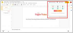 record powerpoint presentation with audio and video